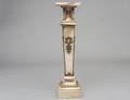 GILT BRONZE MOUNTED ONYX PEDESTAL