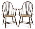 A Pair of Colonial Revival Windsor Armchairs