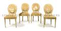 A Set of Four Louis XVI Style Painted Side Chairs