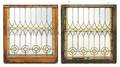 A Pair of Leaded Glass Windows