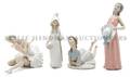 A Group of Four Porcelain Figures Lladros