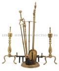 A Brass Fireplace Set