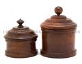 A Pair of Turned Wood Boxes
