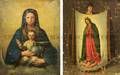 A Group of Three Paintings of Religious Subjects