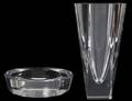 ORREFORS CRYSTAL VASE AND BOWL