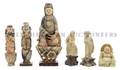 A Collection of Seven Carved Soapstone Figures