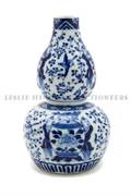 A Chinese Blue and White Double Gourd Form Vase