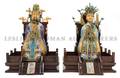A Pair of Cloisonne and Ivory Emperor and Empress Figures