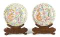 A Pair of Famille Rose Porcelain Chargers