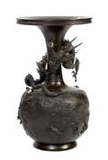 A Japanese Bronze Metal Vase