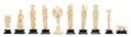 A Collection of Ten Carved Ivory Figures
