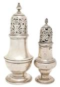 Two English Silver Sugar Casters