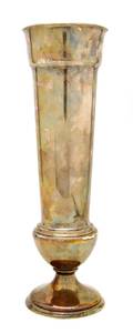 An American Sterling Silver Trumpet Vase Gorham Retailed by Spaulding Chicago