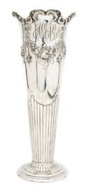 An American Sterling Silver Trumpet Vase Frank Smith