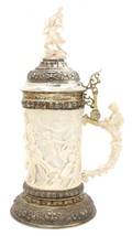 A German Ivory and Silver Mounted Tankard