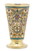 A Russian Gilt Silver Enameled Beaker
