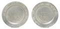 A Pair of Continental Pewter Passover Plates