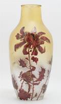 An Enameled Cameo Glass Vase