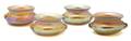 A Set of Four Tiffany Favrile Glass Salts