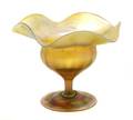 A Tiffany Favrile Glass Floriform Compote
