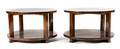 A Pair of Art Deco Style Mahogany Veneered Low Tables