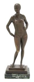 An Austrian Bronze Figure Bruno Tuch