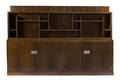 A French Art Deco Mahogany Veneered Bookcase Cabinet Retailed by Bedel  Cie