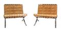 A Pair of Barcelona Chairs Knoll After a Design by Mies van der Rohe