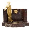 A Marble Gilt Bronze and Ivory Figural Group Ferdinand Preiss