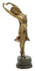 A French Bronze Figure Claire J Colinet 18801950