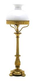 An Empire Style Gilt Bronze Columnar Lamp