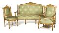 A Louis XVI Style Giltwood Parlor Suite