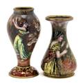 Two French Enamel on Copper Vases