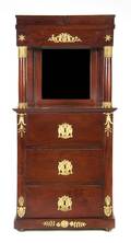 An Empire Mahogany and Gilt Bronze Mounted Dressing Table