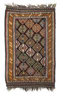 A Qashqui Kilim Flat Weave Wool Rug