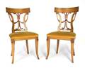 A Pair of Neoclassical Fruitwood Side Chairs