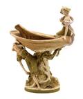 A Royal Dux Ceramic Figural Center Bowl