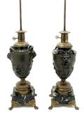 A Pair of Neoclassical Style Bronze Urns