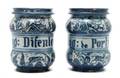 A Pair of Italian Apothecary Jars Savona