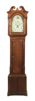 An American Pine Tall Case Clock