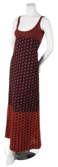 A Rudi Gernreich Black and Red Knit Maxi Dress
