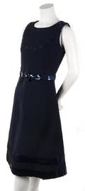 A Courreges Navy Wool Dress