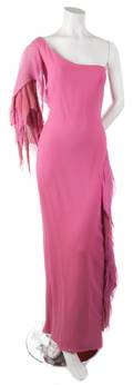 An Azzaro Pink Chiffon Gown