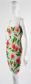 An Oscar De La Renta Floral Sheath