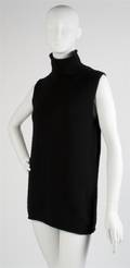 An Hermes Black Cashmere Sleeveless Sweater