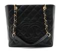A Chanel Black Quilted Caviar Leather Bag