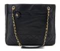 A Chanel Navy Blue Leather Bag