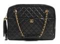 A Chanel Black Lambskin Quilted Bag
