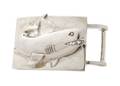 A KieselsteinCord Sterling Silver Shark Belt Buckle