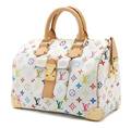 A Louis Vuitton White Multicolored Monogram Canvas Speedy Bag
